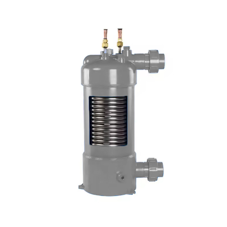 Échangeur de chaleur PVC avancé pour chauffe-piscines résistant à la corrosion et récupération de chaleur résiduelle